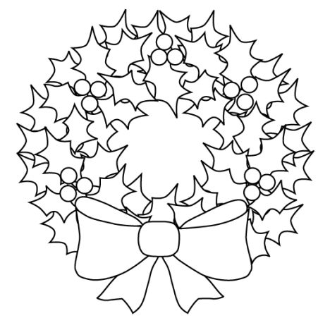 Christmas Wreath Coloring Pages - Part 6